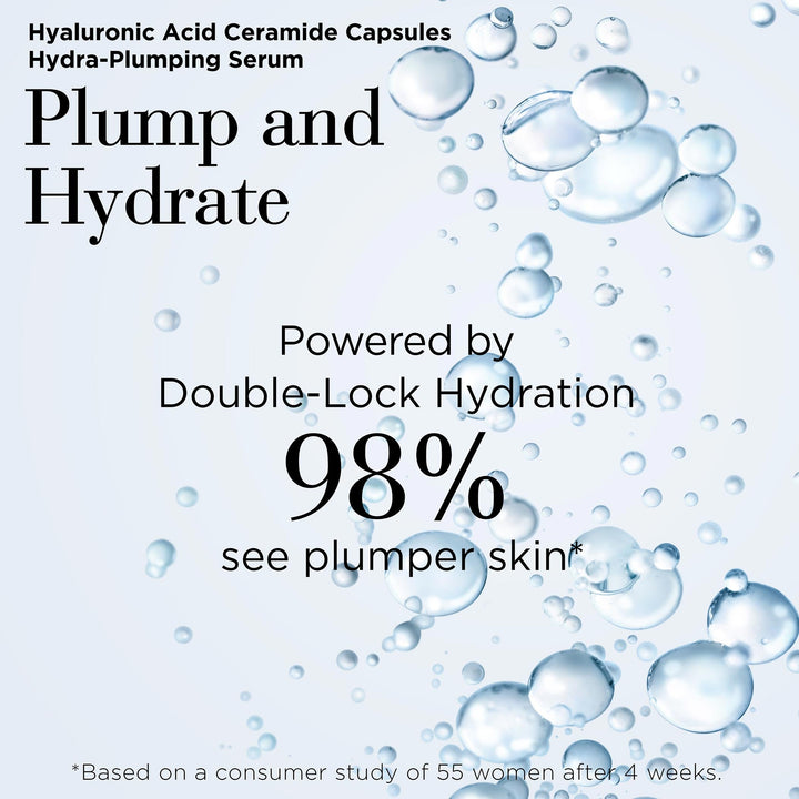 Plump and Hydrate. Powered by Double-Lock Hydration. 98% see plumper skin**Based on a consumer study of 55 women after 4 weeks