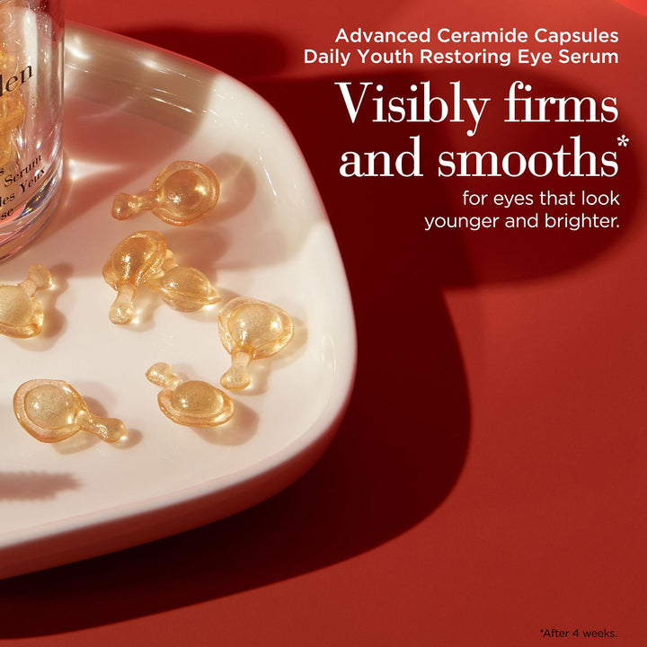 Advanced Ceramide Capsule- visibly firms and smooths* for eyes that look younger and brighter. *After 4 weeks